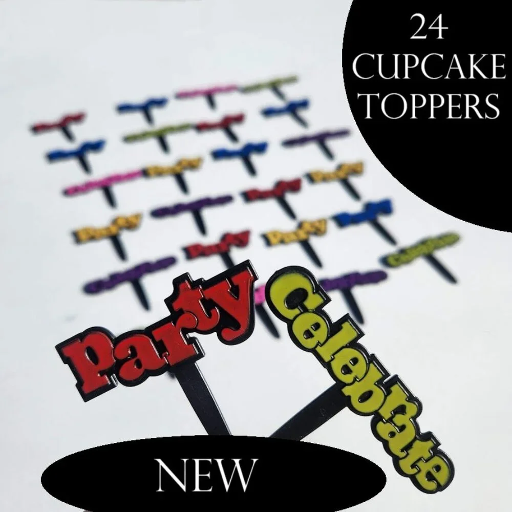 24 Celebrate Party Congrats Grad Graduation Cupcake Cake Toppers Picks New Party